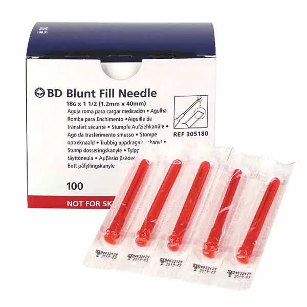 BD blunt fill needle  | 18 G x 1 1/2" | 40 mm | 1,2 mm | red
